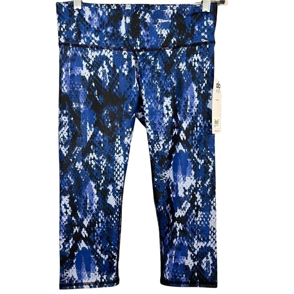 Alo Capri Yoga Airbrush Python Pattern Leggings Athletic Training New